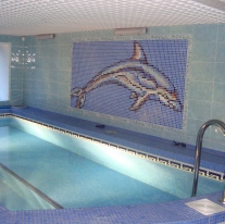 Панно "Дельфин" из испанской мозайки EZARRI 